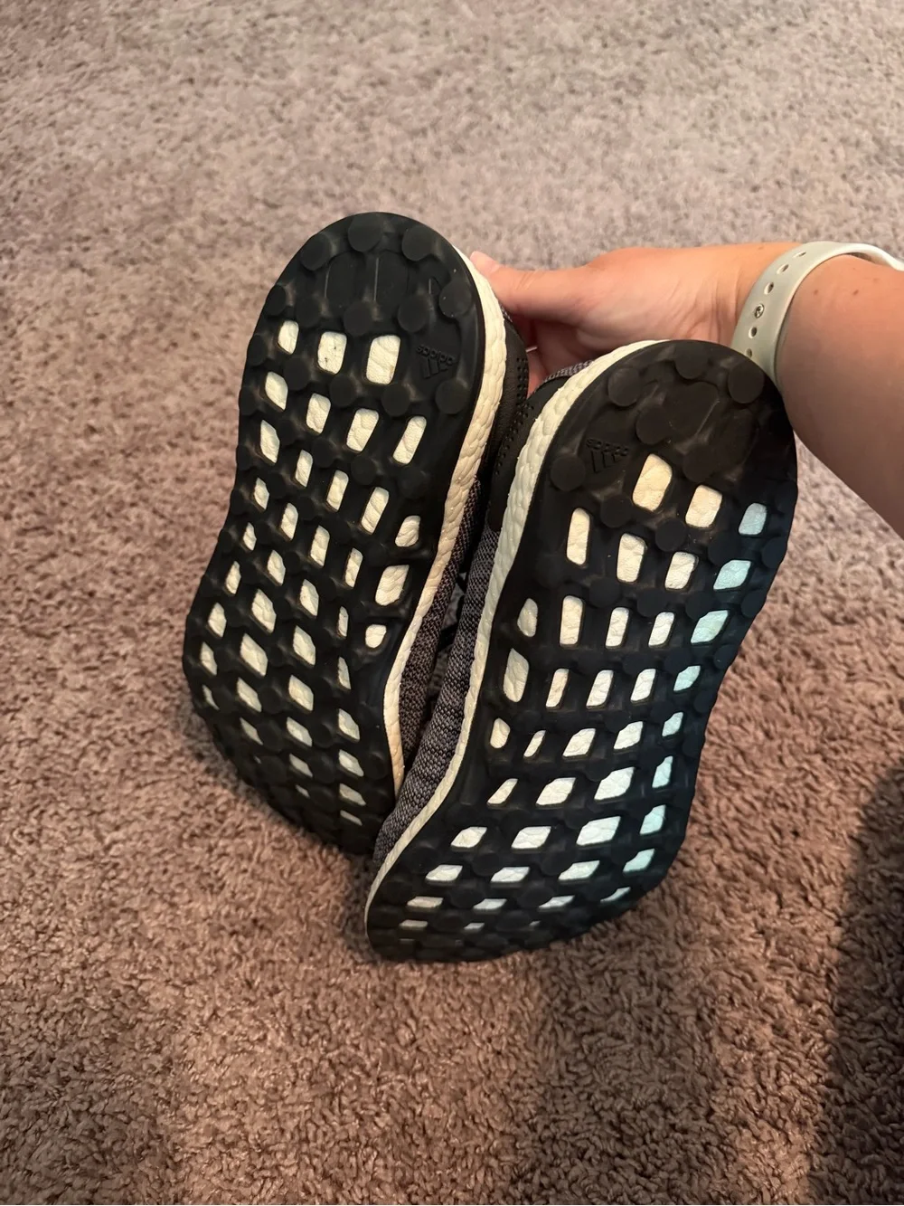 adidas Black and White Knit Trainer Sneakers